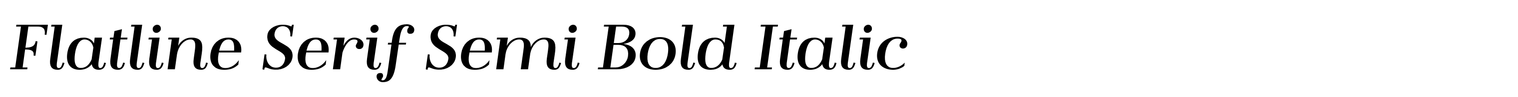 Flatline Serif Semi Bold Italic